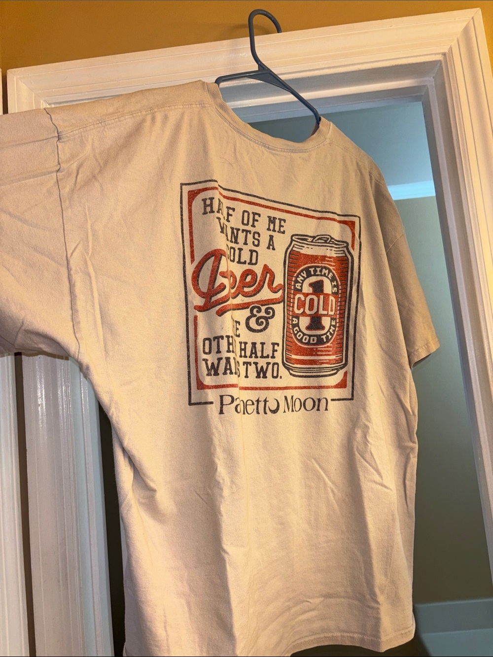 Palmetto Moon Men's Cream Short-Sleeve Graphic Tee